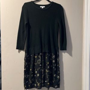 New York and Company black and floral dress SIZE XS